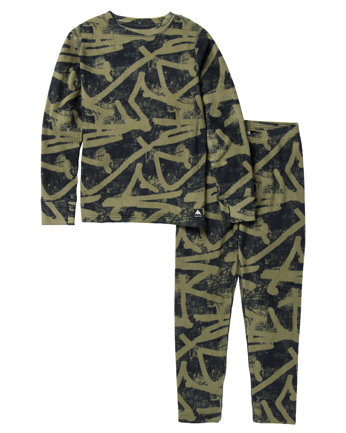 Burton Kids' Fleece Base Layer Thermal Set - Forest City Streets Kids' Thermal Sets - Trojan Wake Ski Snow