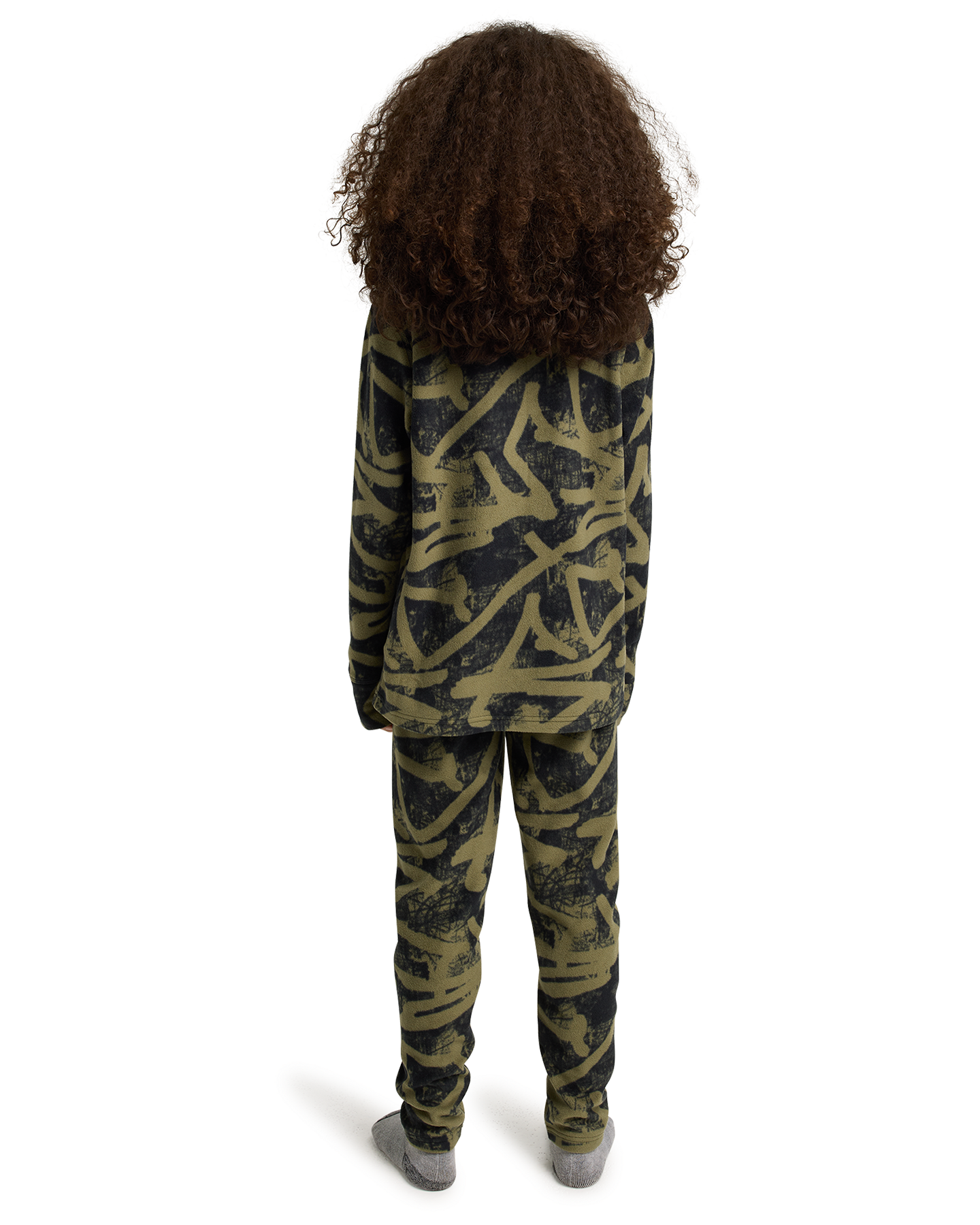 Burton Kids' Fleece Base Layer Thermal Set - Forest City Streets Kids' Thermal Sets - Trojan Wake Ski Snow