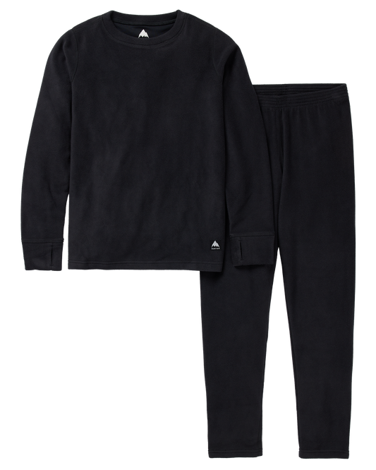 Burton Kids' Fleece Base Layer Thermal Set - True Black Kids' Thermal Sets - Trojan Wake Ski Snow