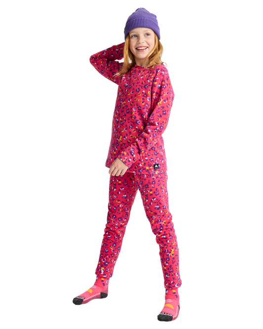 Burton Kids' Fleece Base Layer Thermal Set - Wildcat Floral Kids' Thermal Sets - Trojan Wake Ski Snow