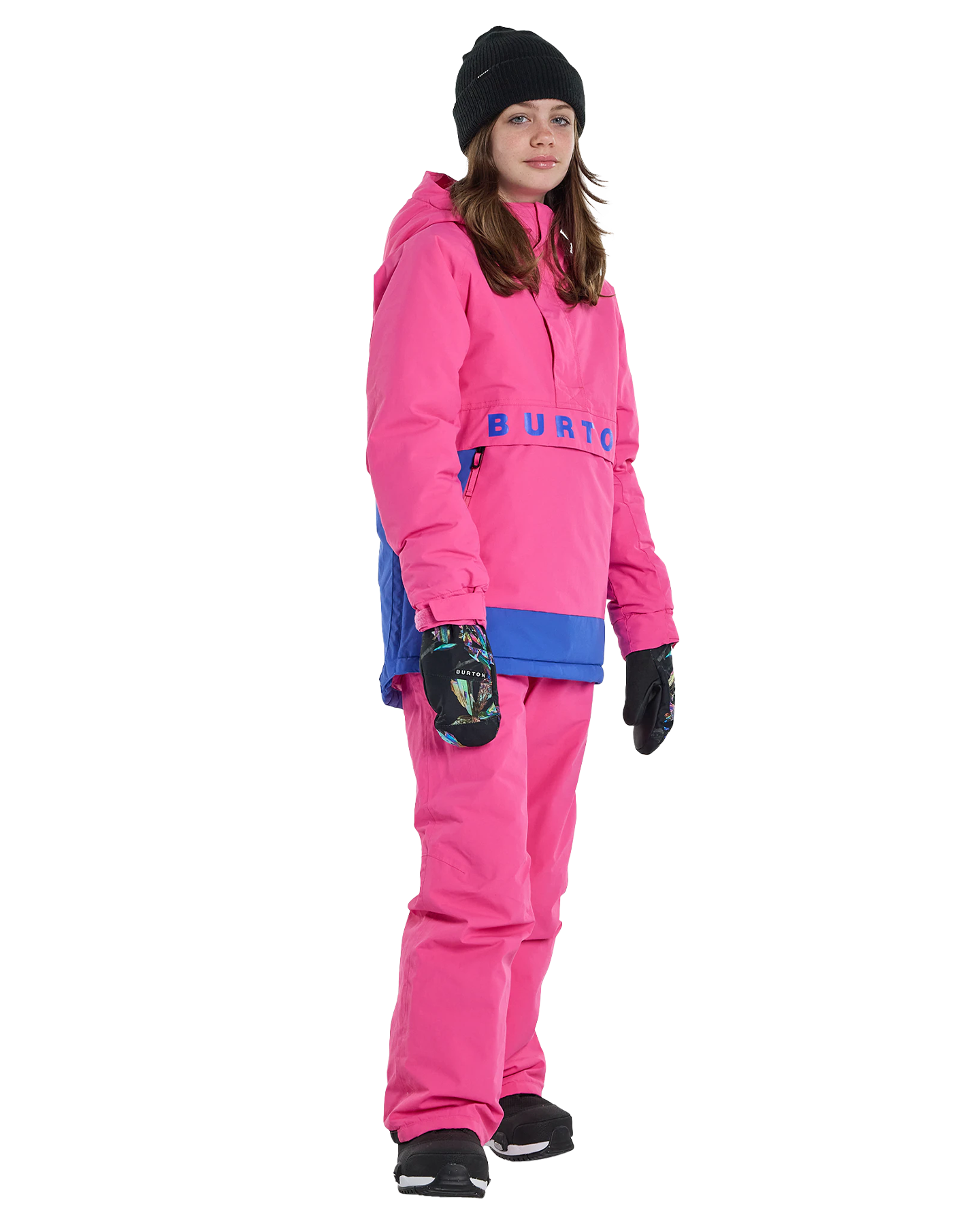 Burton Kids' Frostner 2L Anorak Snow Jacket - Fuchsia Fusion/Amparo Blue Kids' Snow Jackets - Trojan Wake Ski Snow