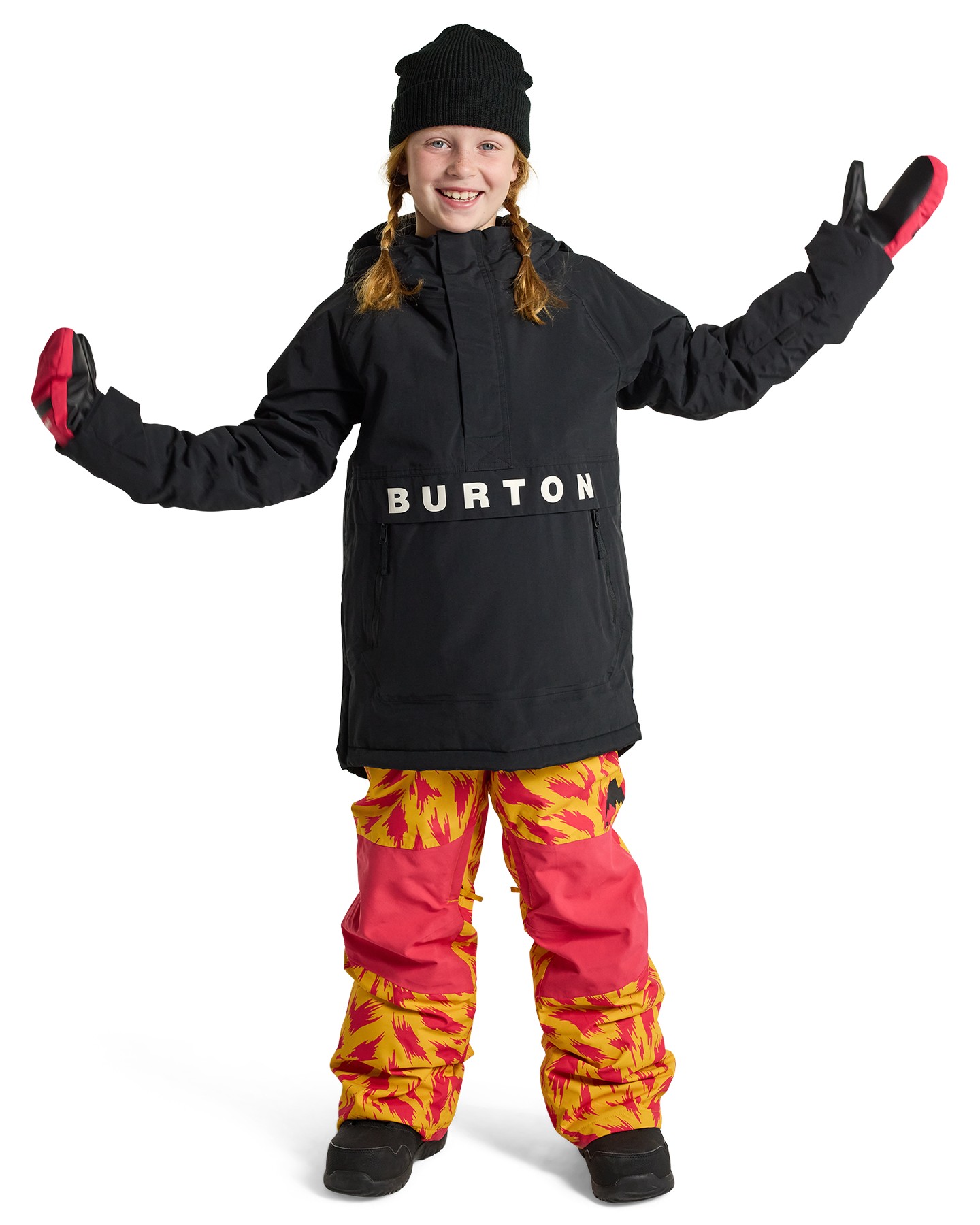 Burton Kids' Frostner 2L Anorak Snow Jacket - True Black Kids' Snow Jackets - Trojan Wake Ski Snow