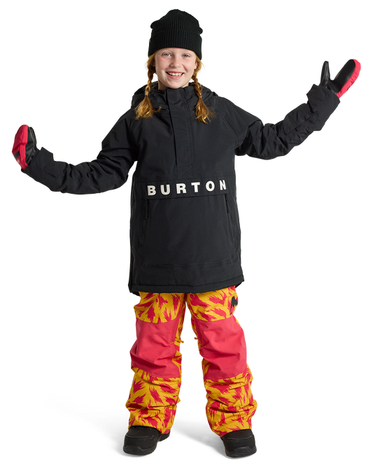 Burton Kids' Frostner 2L Anorak Snow Jacket - True Black Kids' Snow Jackets - Trojan Wake Ski Snow