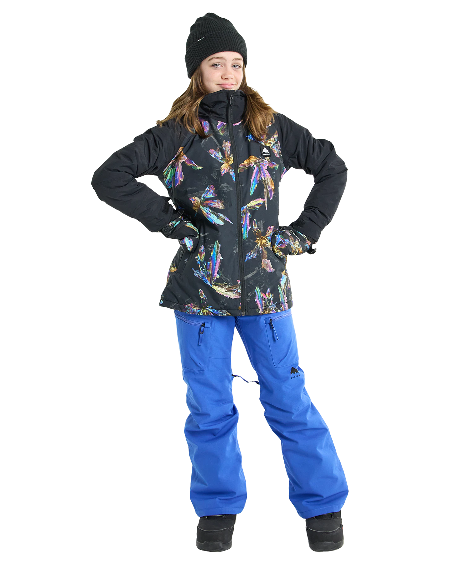 Burton Kids' Hart 2L Snow Jacket - True Black Crystals Kids' Snow Jackets - Trojan Wake Ski Snow