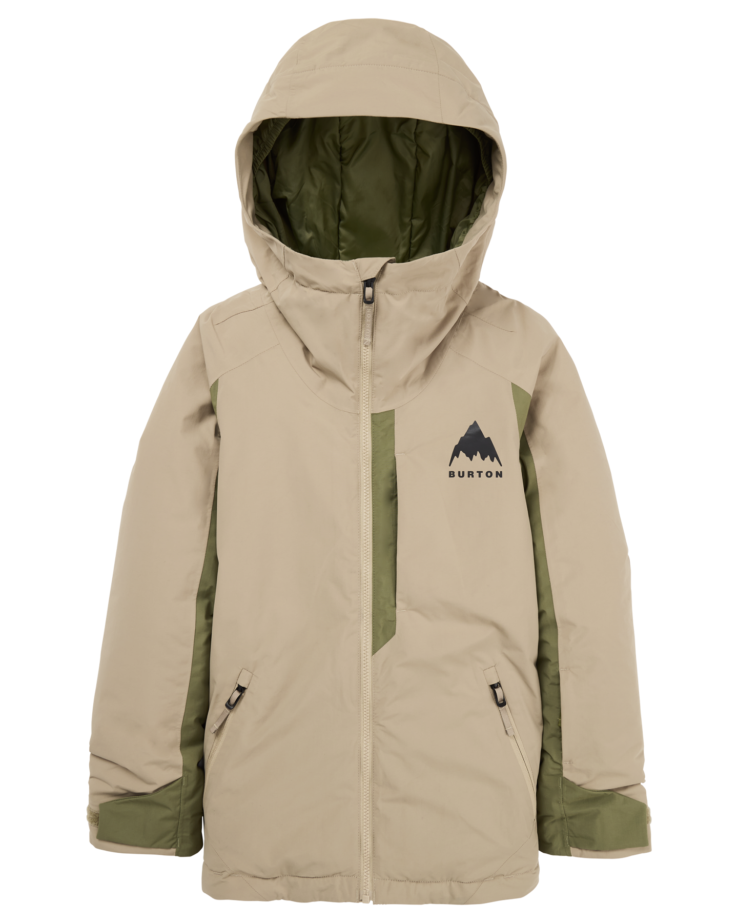 Burton Kids' Hillslope Snow Jacket - Summit Taupe/Forest Moss Kids' Snow Jackets - Trojan Wake Ski Snow