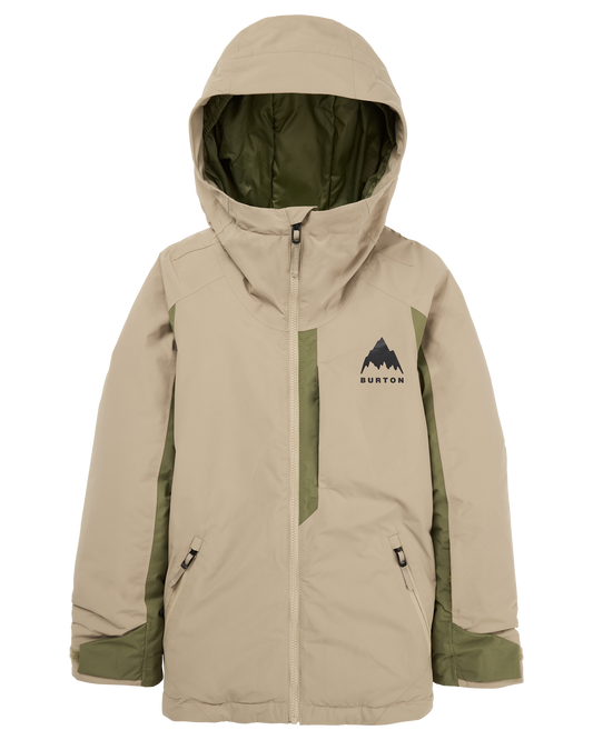 Burton Kids' Hillslope Snow Jacket - Summit Taupe/Forest Moss Kids' Snow Jackets - Trojan Wake Ski Snow