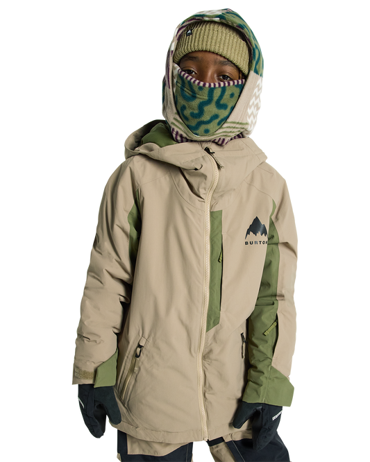Burton Kids' Hillslope Snow Jacket - Summit Taupe/Forest Moss Kids' Snow Jackets - Trojan Wake Ski Snow