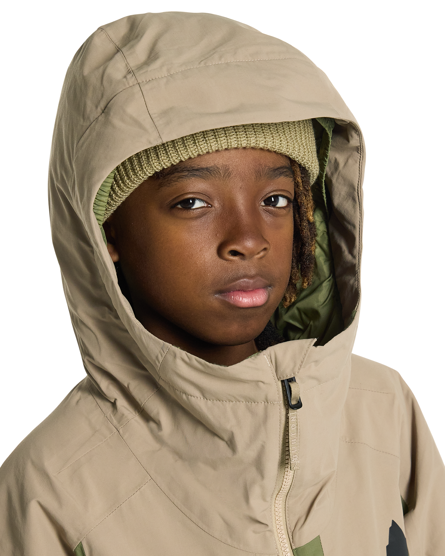 Burton Kids' Hillslope Snow Jacket - Summit Taupe/Forest Moss Kids' Snow Jackets - Trojan Wake Ski Snow
