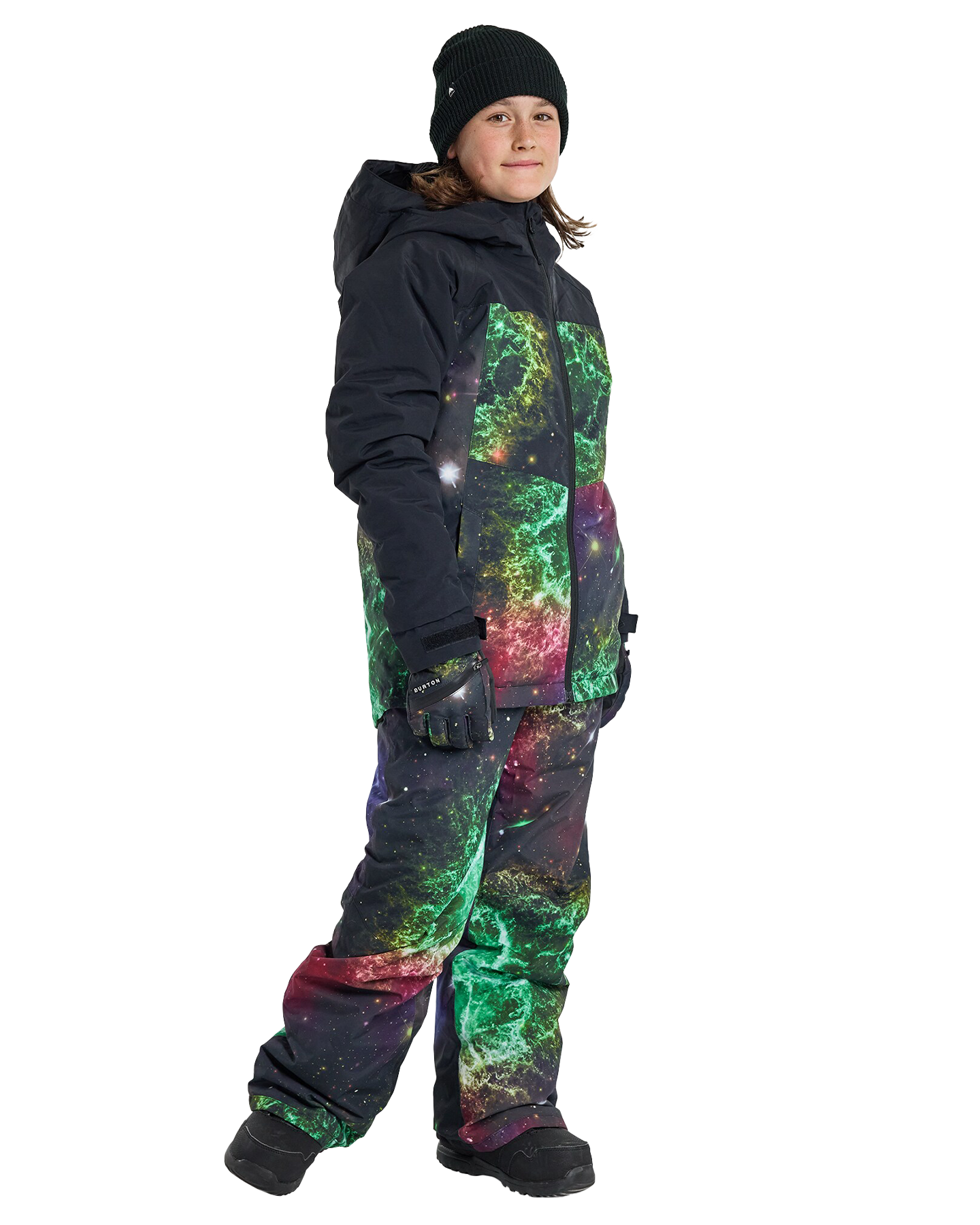 Burton Kids' Lodgepole 2L Snow Jacket - True Black/Painted Planets Kids' Snow Jackets - Trojan Wake Ski Snow
