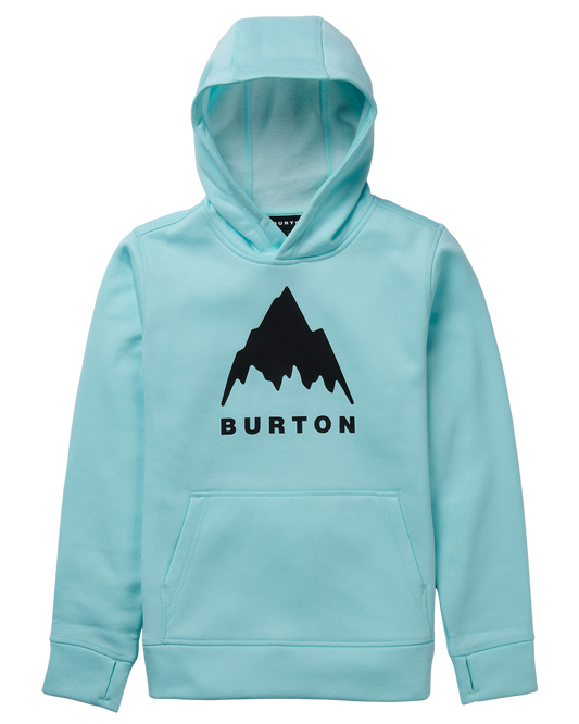 Burton Kids' Oak Pullover Hoodie - Light Teal Heather Kids' Hoodies - Trojan Wake Ski Snow