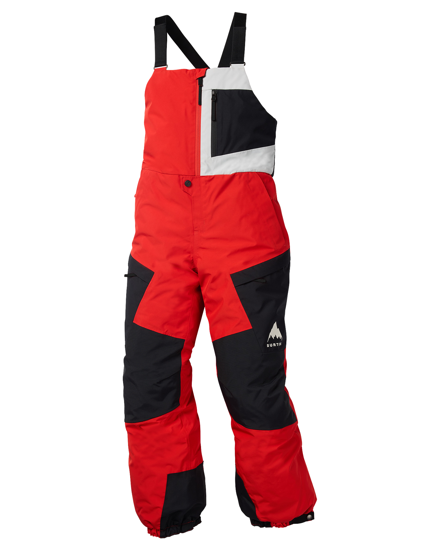 Burton Kids' Powline Gore-Tex 2L Snow Bib Pants - Flame Scarlet / True Black Kids' Snow Bibs - Trojan Wake Ski Snow
