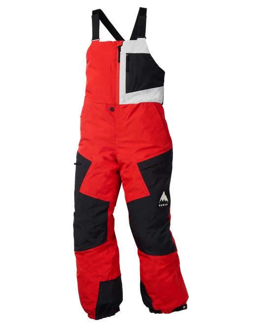 Burton Kids' Powline Gore-Tex 2L Snow Bib Pants - Flame Scarlet / True Black Kids' Snow Bibs - Trojan Wake Ski Snow