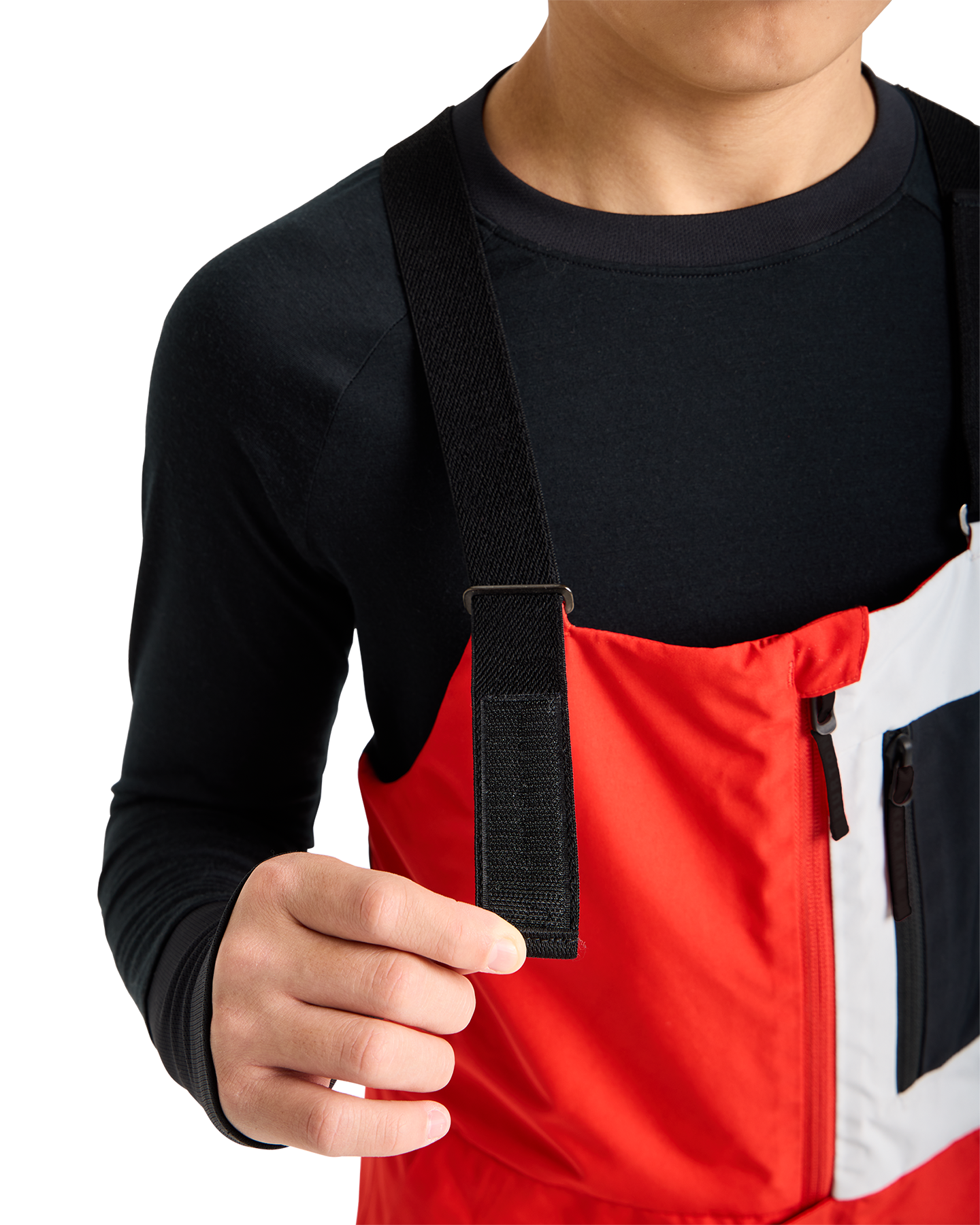 Burton Kids' Powline Gore-Tex 2L Snow Bib Pants - Flame Scarlet / True Black Kids' Snow Bibs - Trojan Wake Ski Snow