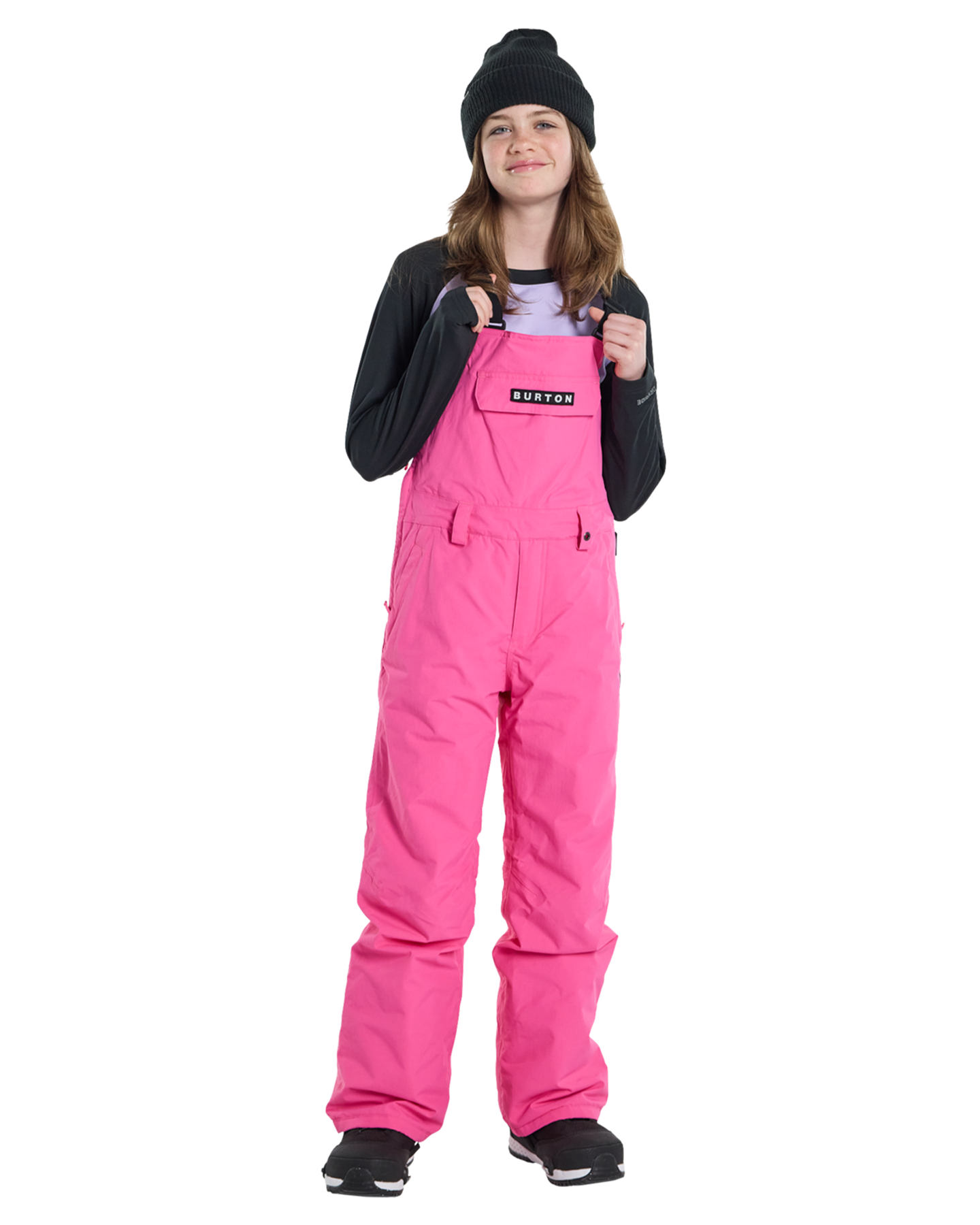 Eddie Bauer Kids' Snow Bib - Insulated Waterproof Snow Ski Pant Overalls  For Boys And Girls (3-20) Pop Pink 7-8