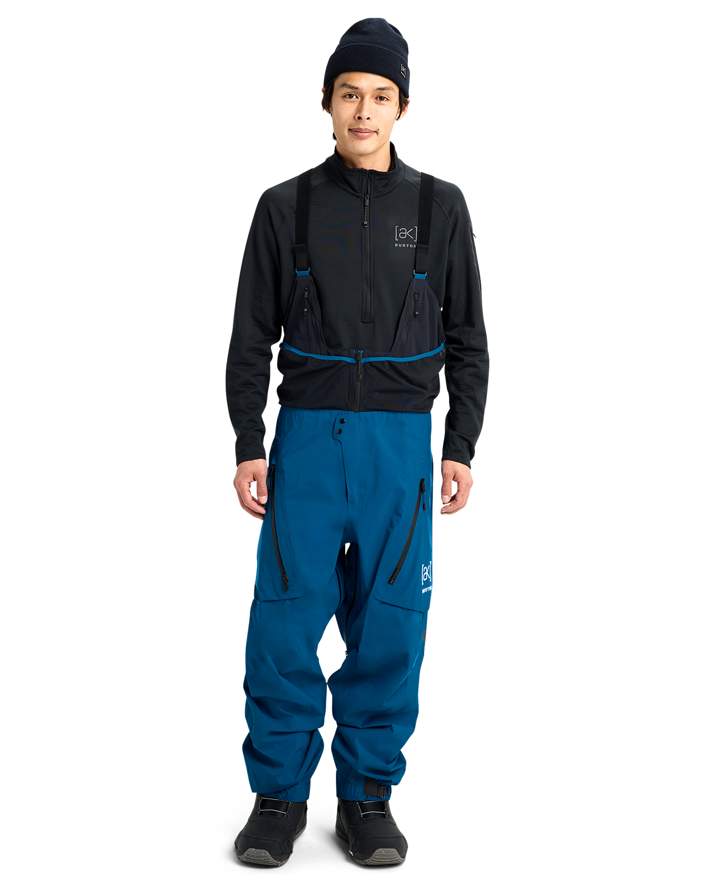 Burton Men's [ak]® Acamar Gore-Tex Pro 3L Snow Bib - Blue Teal Men's Snow Bibs - Trojan Wake Ski Snow