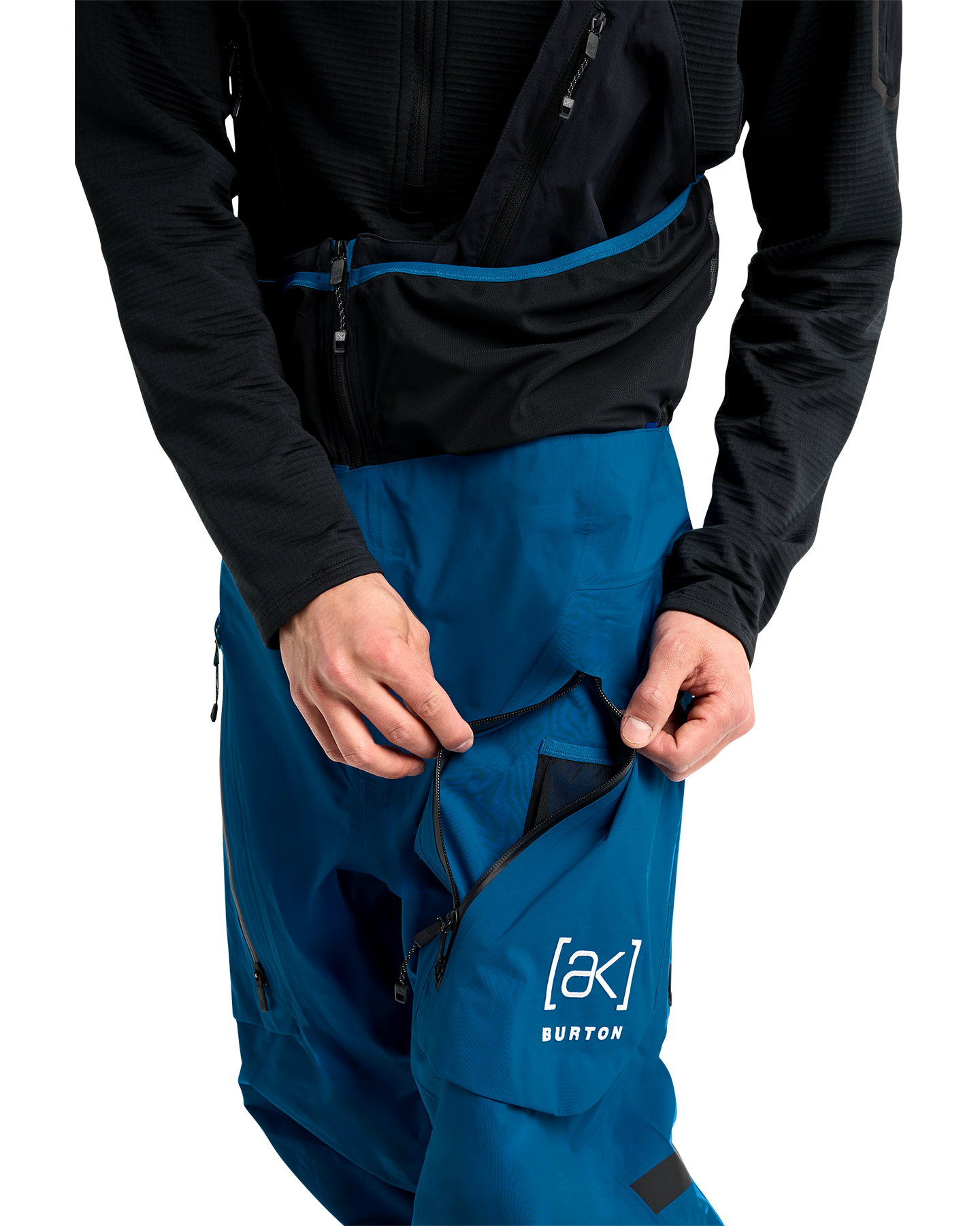 Burton Men's [ak]® Acamar Gore-Tex Pro 3L Snow Bib - Blue Teal Men's Snow Bibs - Trojan Wake Ski Snow