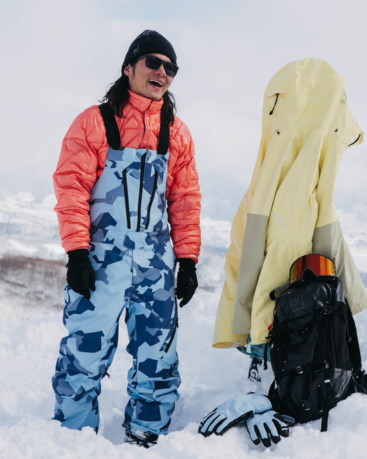 Burton Men's [ak]® Cyclic Gore-Tex 2L Bib Pants - Geocamo Men's Snow Bibs - Trojan Wake Ski Snow