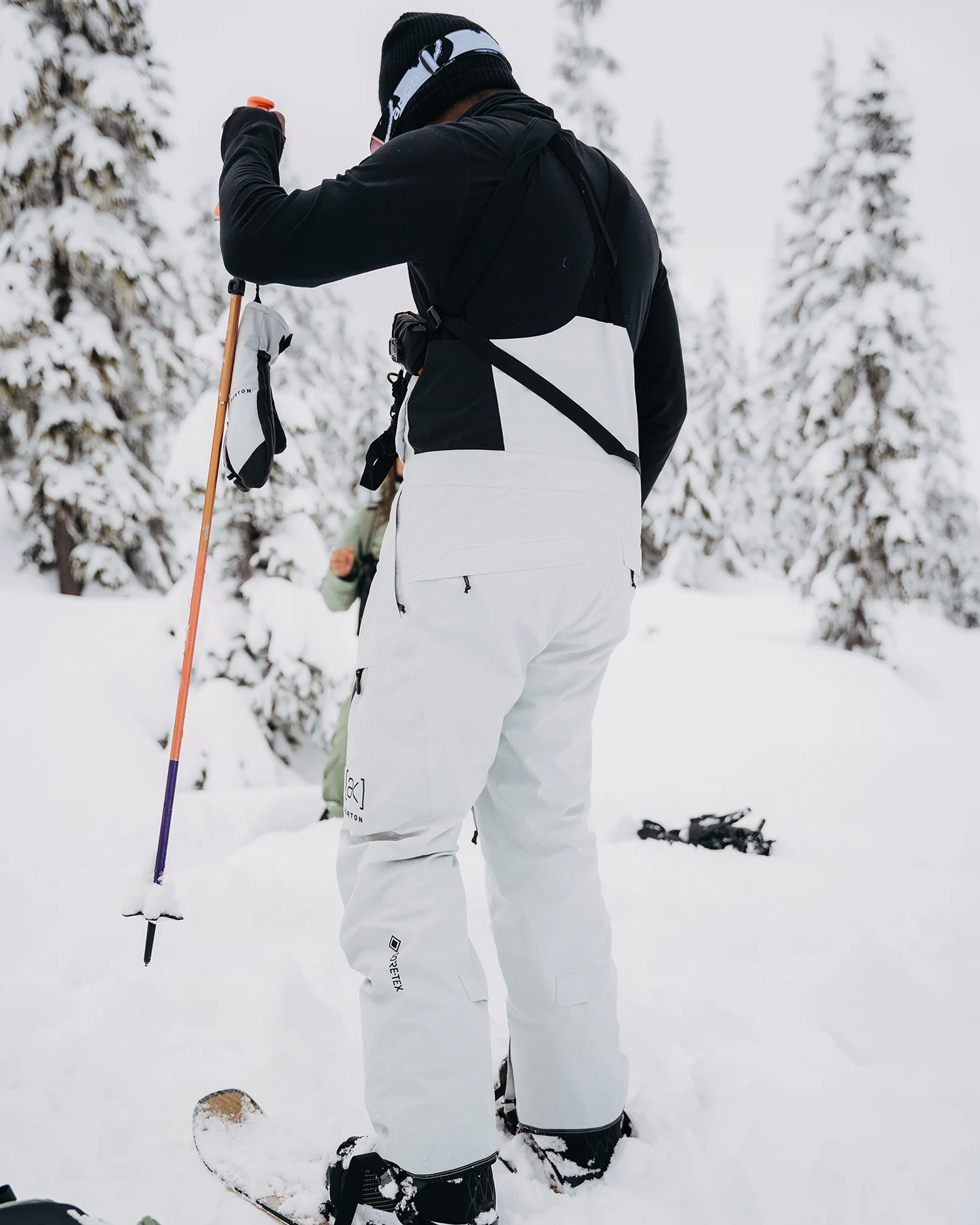 Burton Men's [ak]® Cyclic Gore-Tex 2L Bib Pants - Gray Cloud Men's Snow Bibs - Trojan Wake Ski Snow