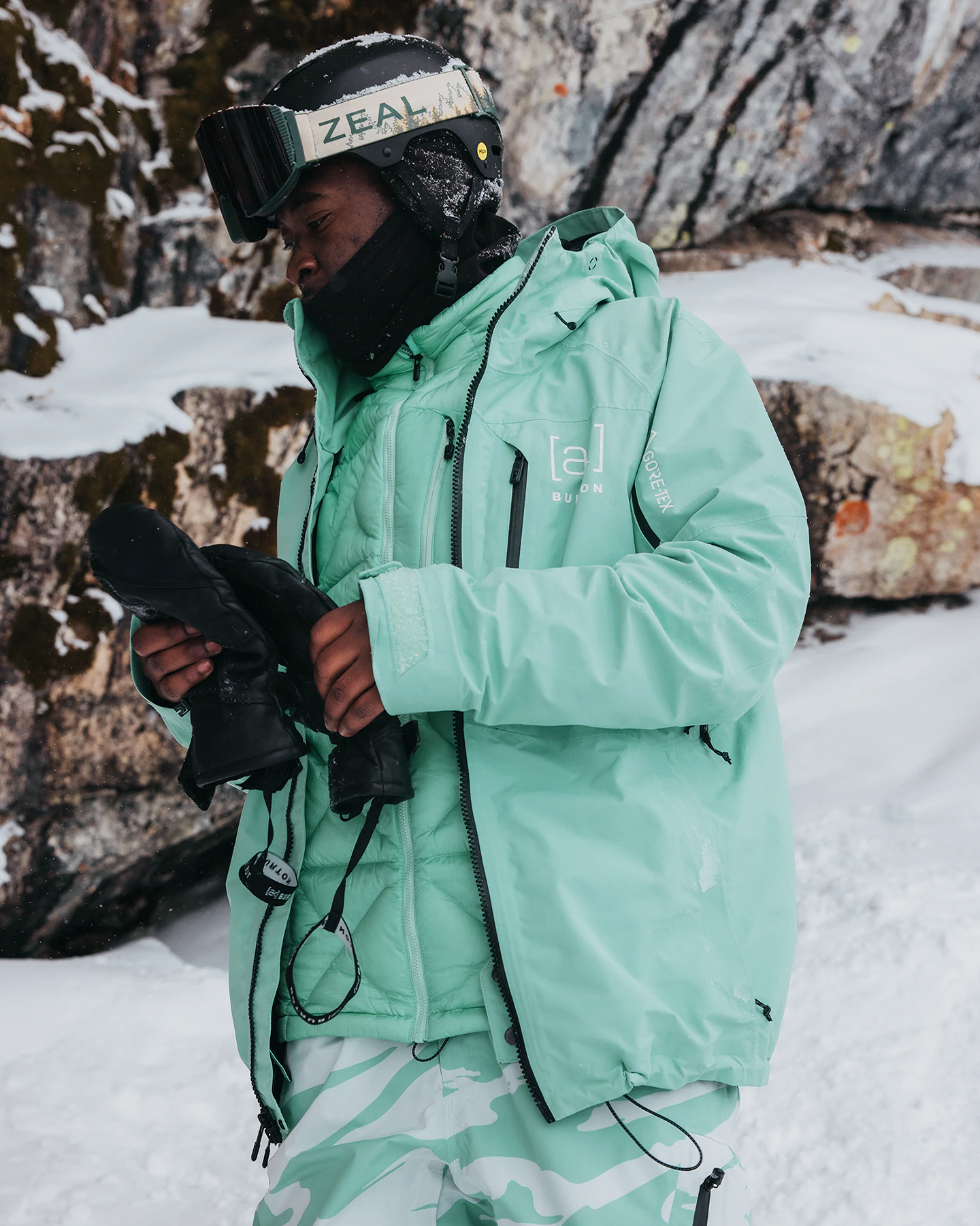 BURTON [ak] スキーウェア オリーブグリーン上下 BURTON 2024-25 Men's [ak] HOVER GORE-TEX STRETCH 3L JACKET