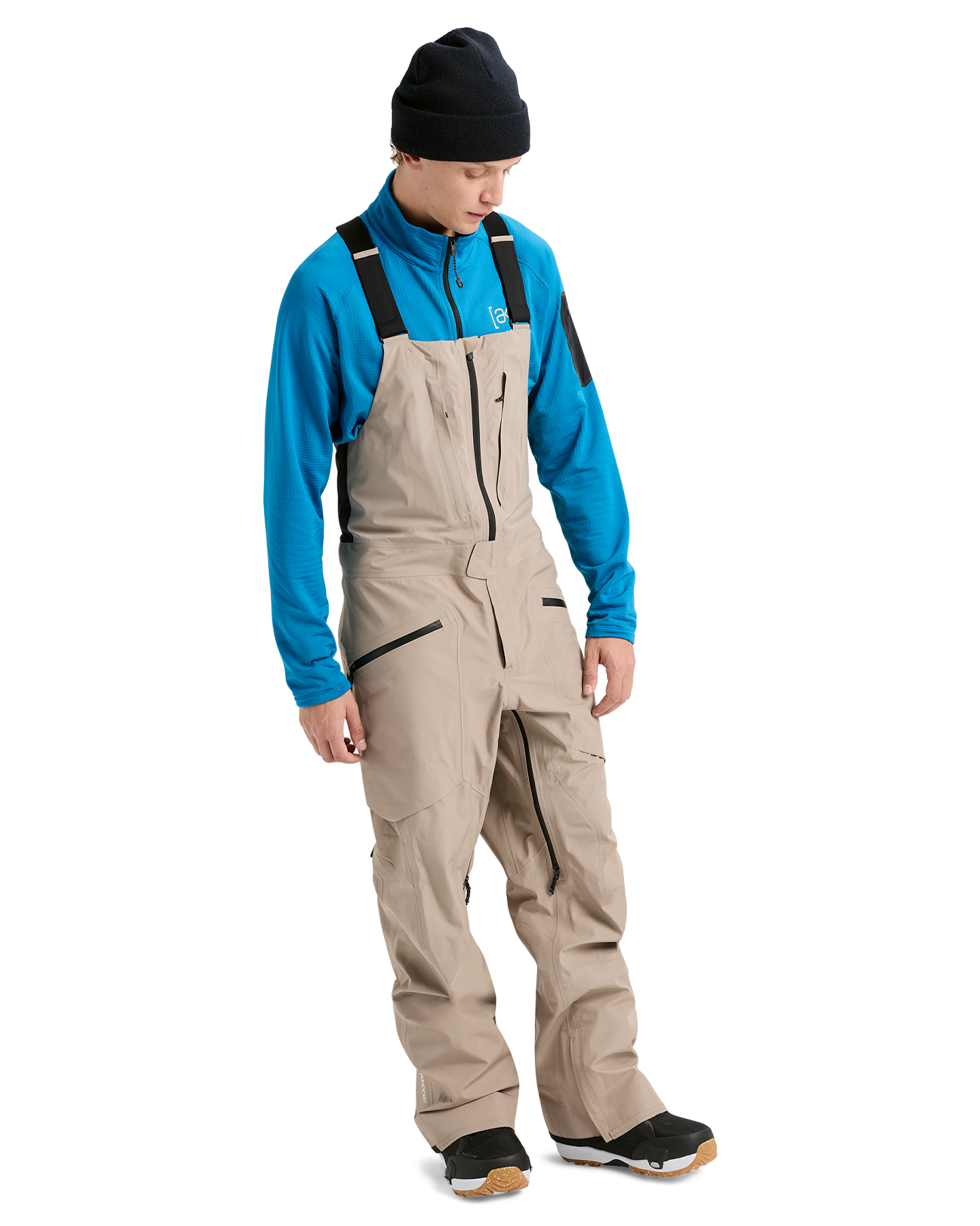 Burton Men's [ak]® Freebird Gore‑Tex 3L Snow Bib Pants - Summit Taupe Men's Snow Bibs - Trojan Wake Ski Snow