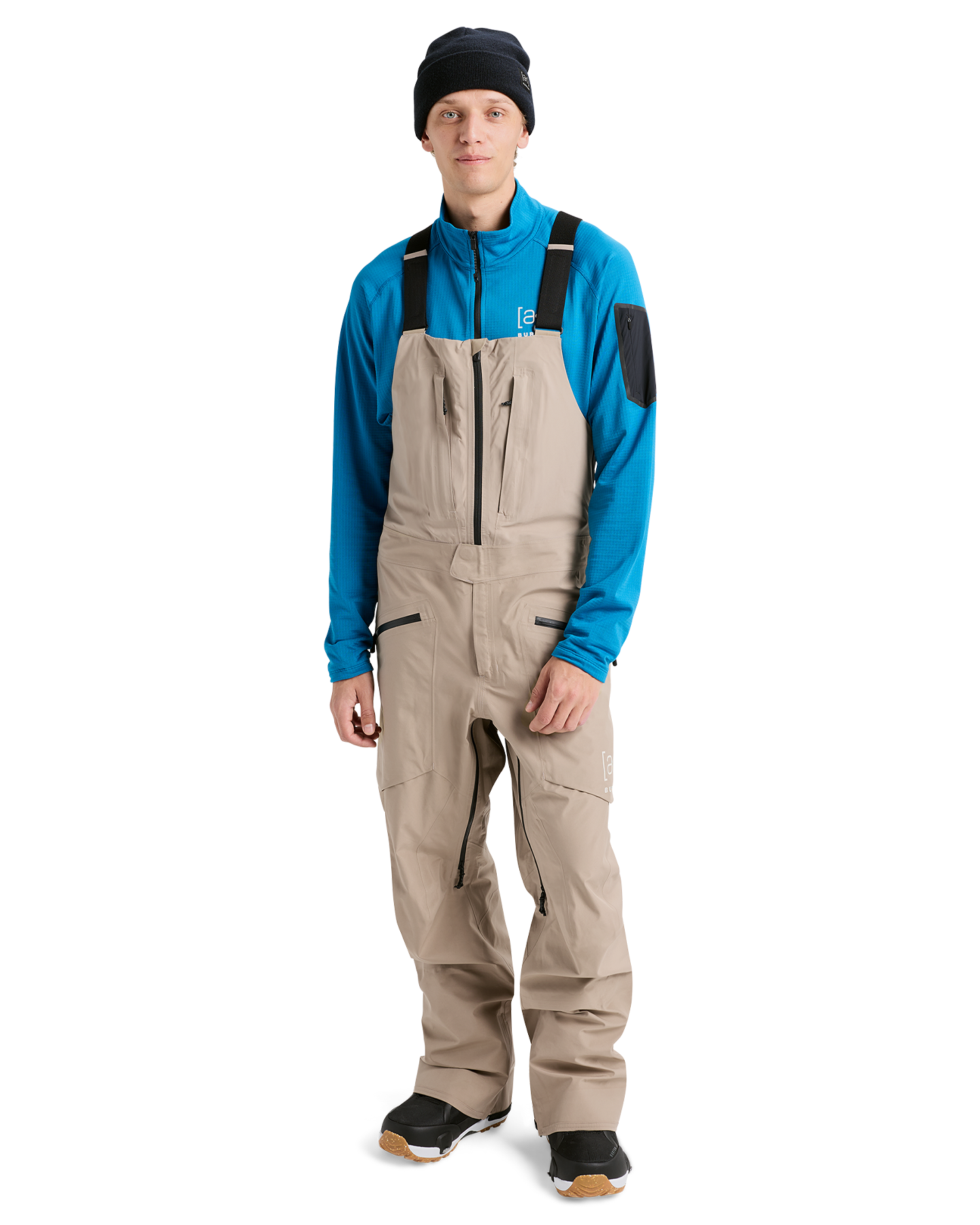 Burton Men's [ak]® Freebird Gore‑Tex 3L Snow Bib Pants - Summit Taupe Men's Snow Bibs - Trojan Wake Ski Snow