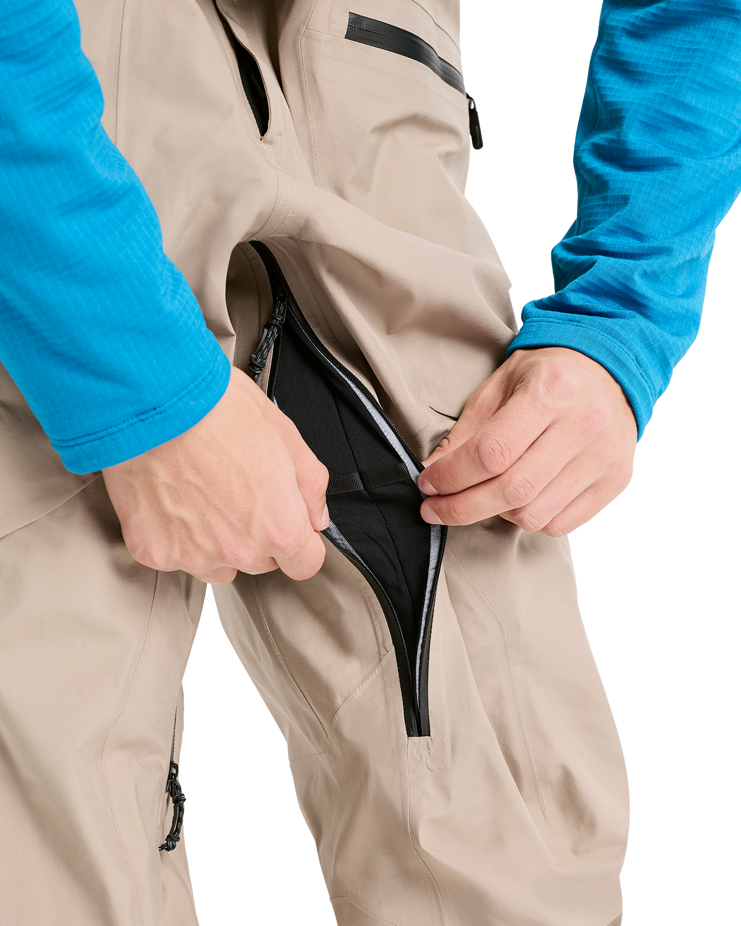 Burton Men's [ak]® Freebird Gore‑Tex 3L Snow Bib Pants - Summit Taupe Men's Snow Bibs - Trojan Wake Ski Snow