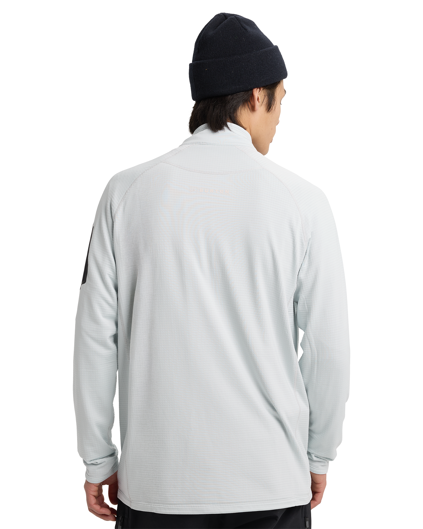 Burton Men's [ak]® Helium Grid Half-Zip Fleece - Gray Cloud Men's Fleece - Trojan Wake Ski Snow