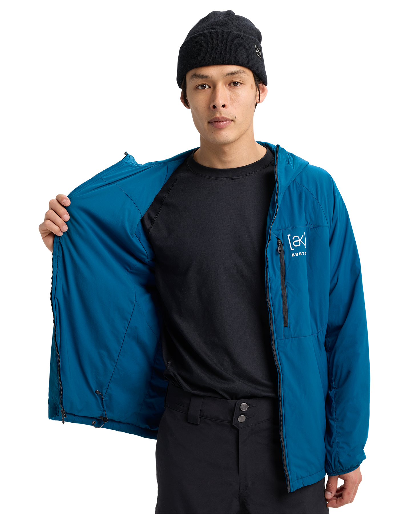 Burton Men's [ak]® Helium Hooded Stretch Insulated Jacket - Blue Teal Men's Jackets - Trojan Wake Ski Snow