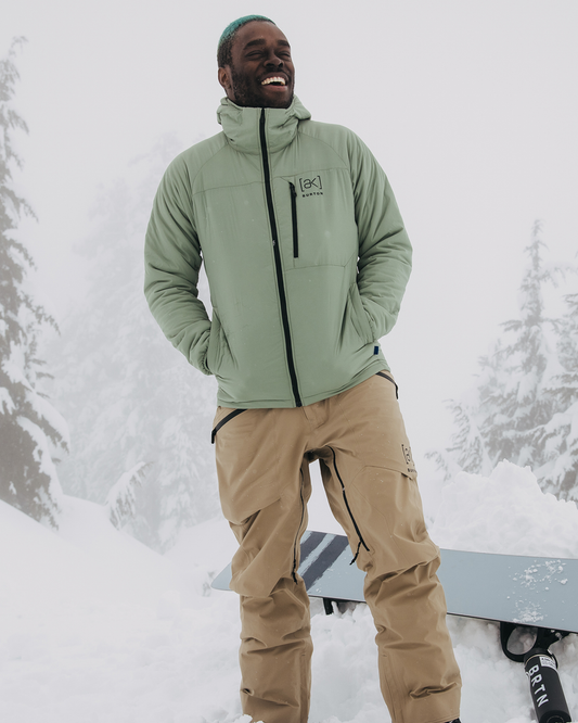 Burton Men's [ak]® Helium Hooded Stretch Insulated Jacket - Hedge Green Jackets - Trojan Wake Ski Snow