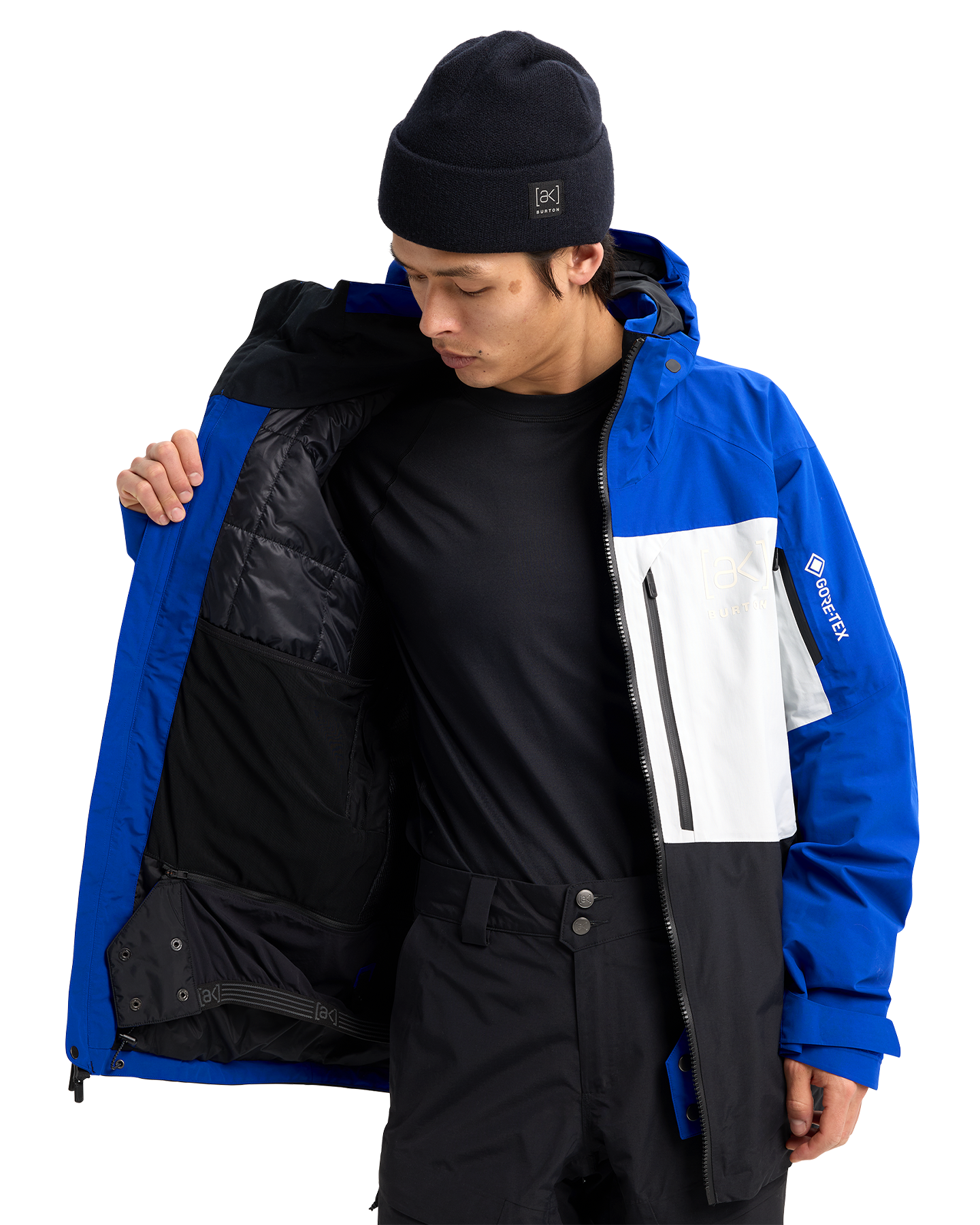 Burton Men's [ak]® Swash Gore‑Tex 2L Snow Jacket - Jake Blue/Gray Cloud/True Black Men's Snow Jackets - Trojan Wake Ski Snow