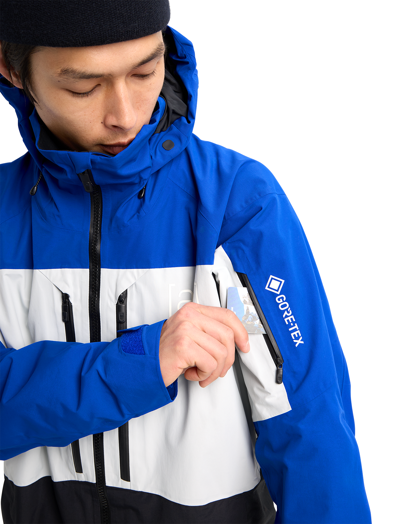 Burton Men's [ak]® Swash Gore‑Tex 2L Snow Jacket - Jake Blue/Gray Cloud/True Black Men's Snow Jackets - Trojan Wake Ski Snow