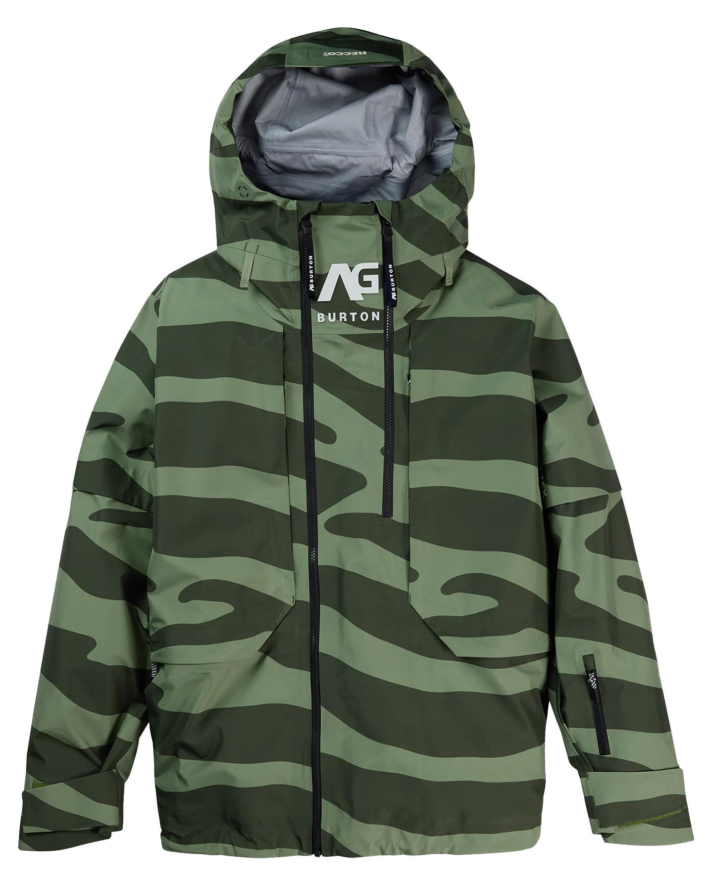 Burton Men's Analog Hardpack Gore-Tex 3L Snow Jacket - Hedge Green Zebra - 2024 Men's Snow Jackets - Trojan Wake Ski Snow