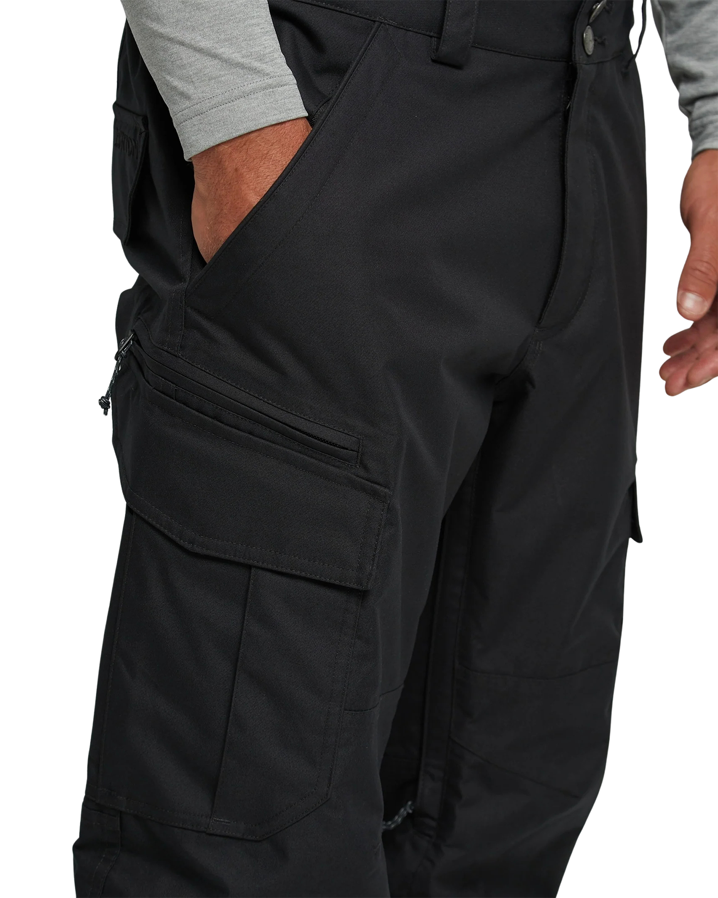 Burton Men's Cargo 2L Snow Pants - Regular Fit - True Black Men's Snow Pants - Trojan Wake Ski Snow