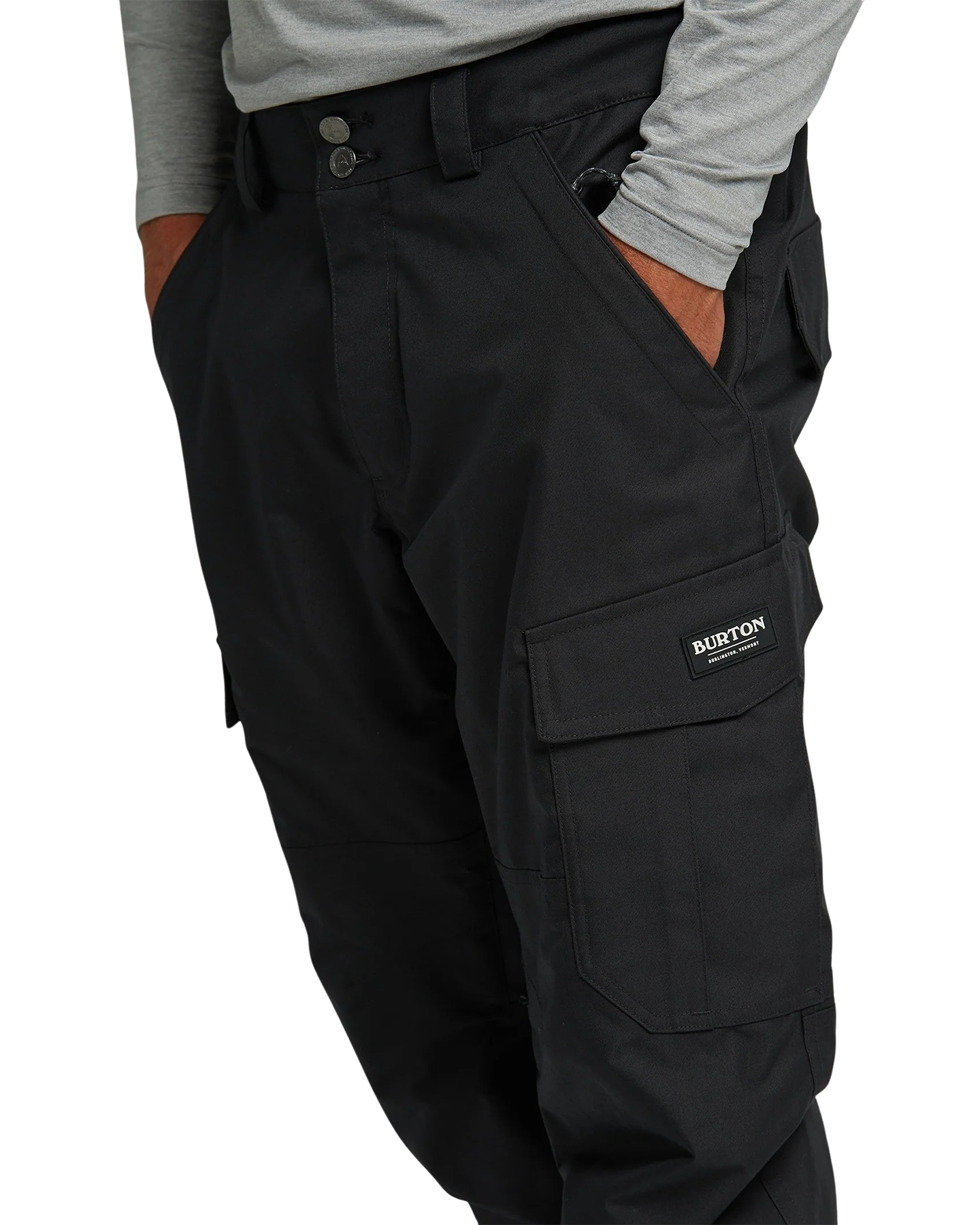 Burton Men's Cargo 2L Snow Pants - Regular Fit - True Black Men's Snow Pants - Trojan Wake Ski Snow