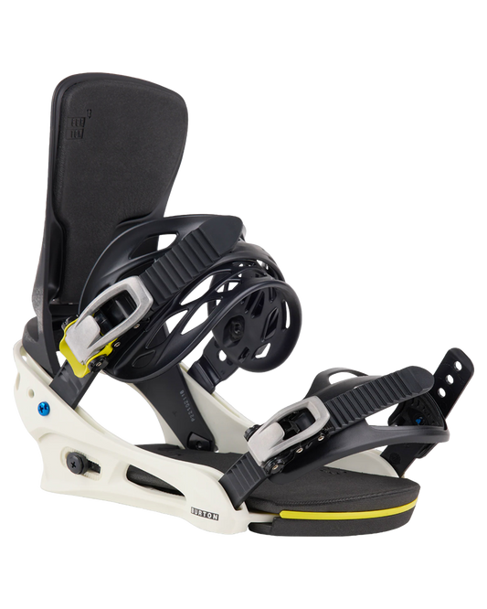 Burton Men's Cartel Re:Flex Snowboard Bindings - White / Graphic - 2024 Men's Snowboard Bindings - Trojan Wake Ski Snow