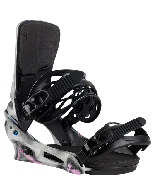 Burton Men's Cartel X Re:Flex Snowboard Bindings - Gray/Pink Men's Snowboard Bindings - Trojan Wake Ski Snow