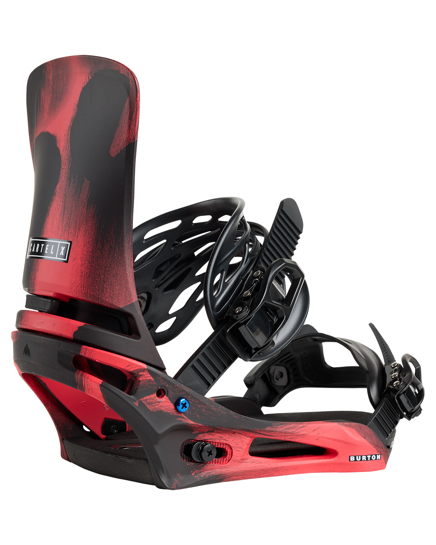 Burton Men's Cartel X Re:Flex Snowboard Bindings - Black / Red Men's Snowboard Bindings - Trojan Wake Ski Snow