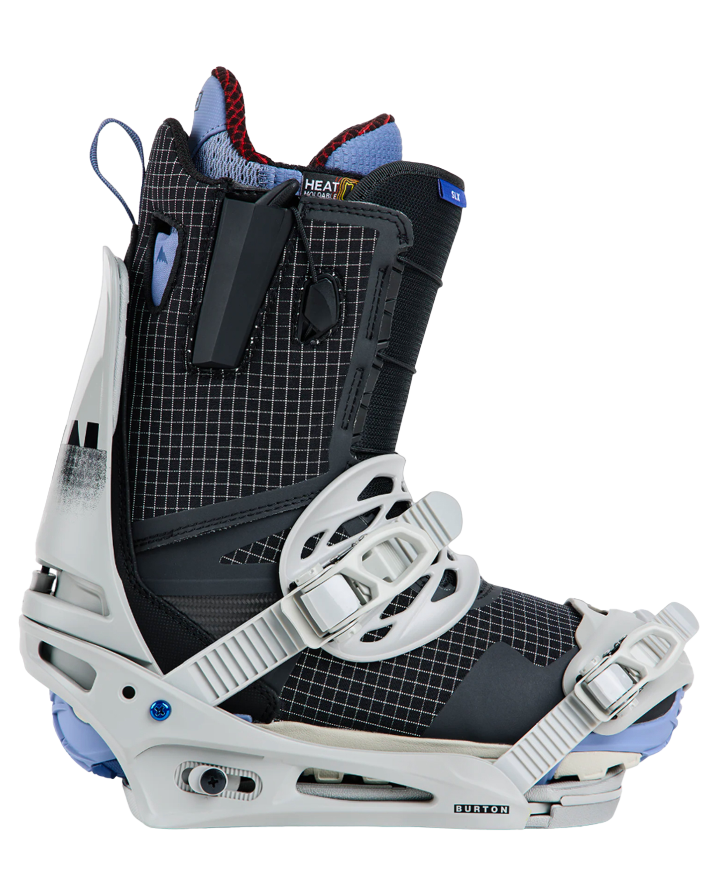 Burton Men's Cartel X Re:Flex Snowboard Bindings - Gray / Logo - 2024 Snowboard Bindings - Mens - Trojan Wake Ski Snow
