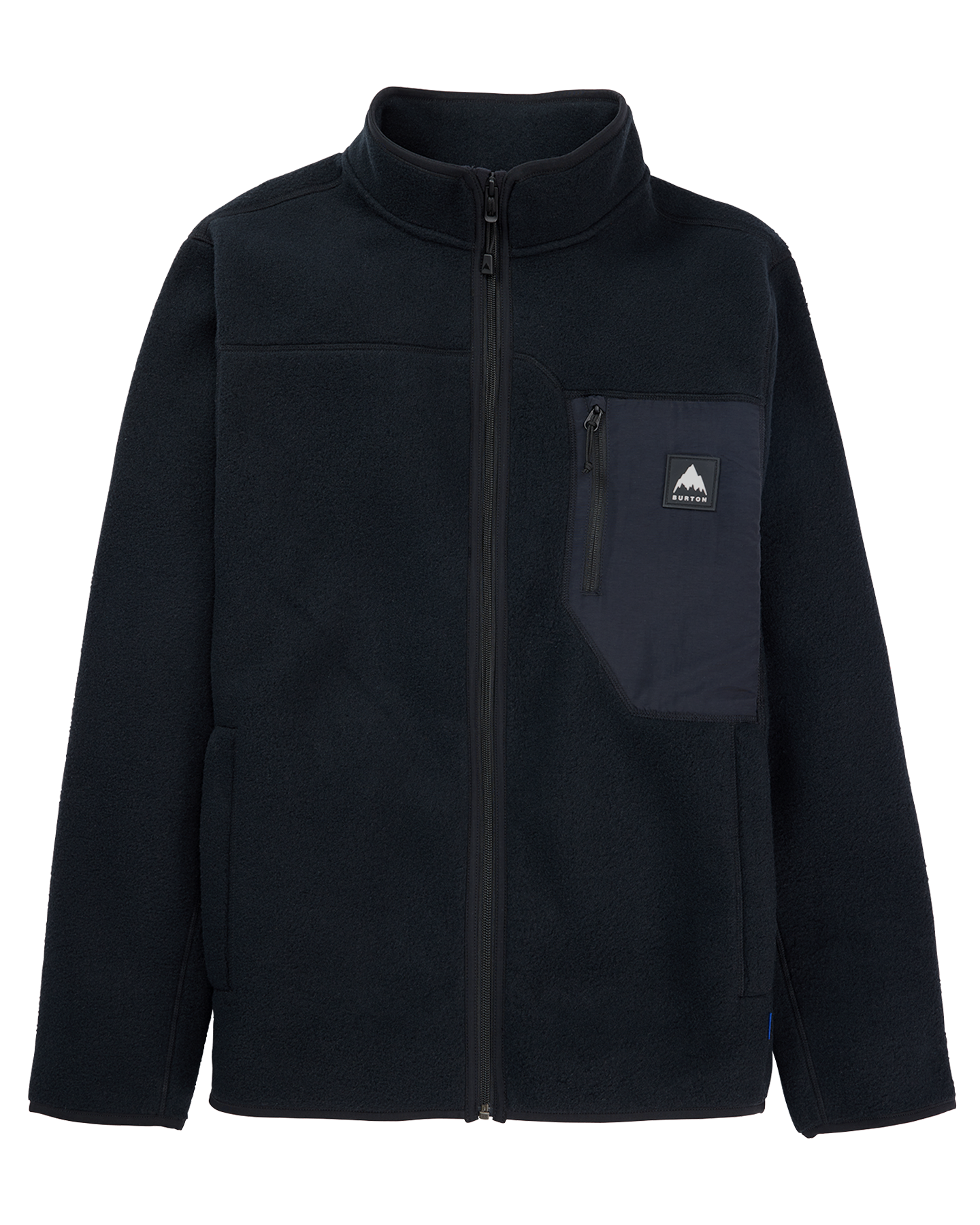 Burton Men's Cinder Full-Zip Fleece - True Black Men's Fleece - Trojan Wake Ski Snow