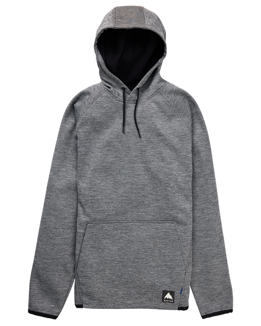 Burton Men's Crown Weatherproof Hoodie Pullover Fleece - True Black Heather Men's Hoodies - Trojan Wake Ski Snow