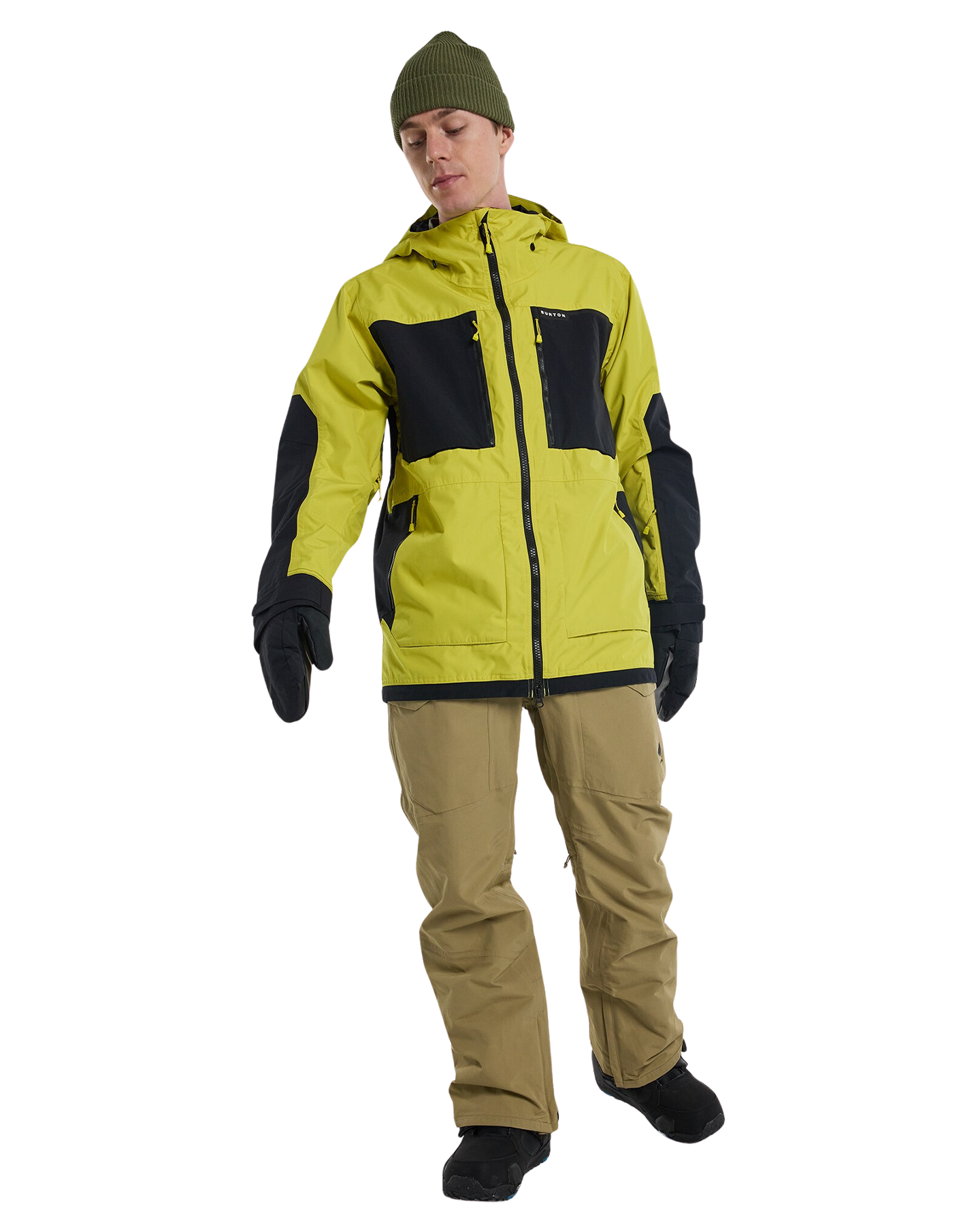 Burton Men's Frostner 2L Snow Jacket - Sulfur/True Black Men's Snow Jackets - Trojan Wake Ski Snow