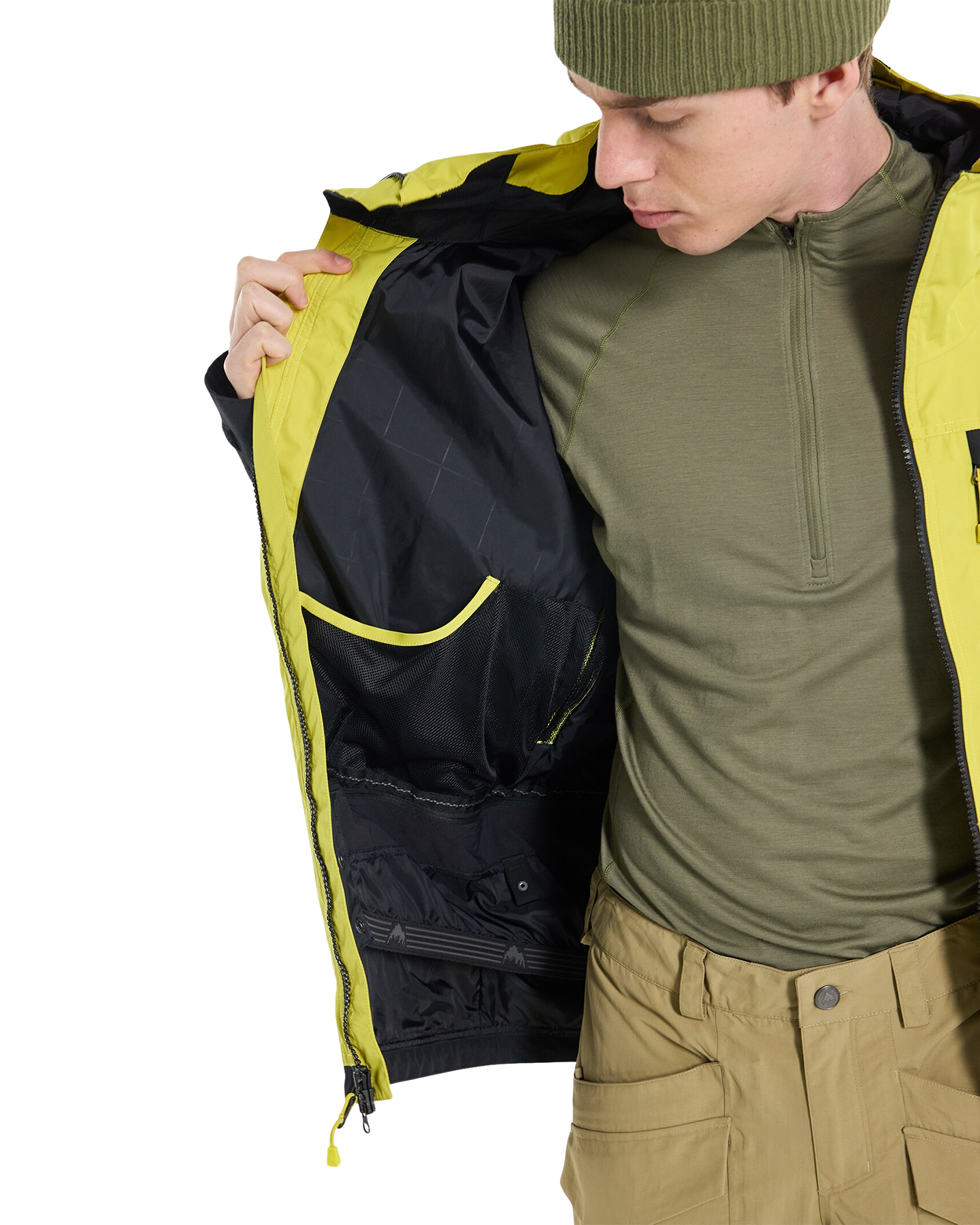 Burton Men's Frostner 2L Snow Jacket - Sulfur/True Black Men's Snow Jackets - Trojan Wake Ski Snow