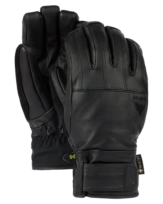 Burton Men's Gondy Gore-Tex Leather Snow Gloves - True Black Men's Snow Gloves & Mittens - Trojan Wake Ski Snow