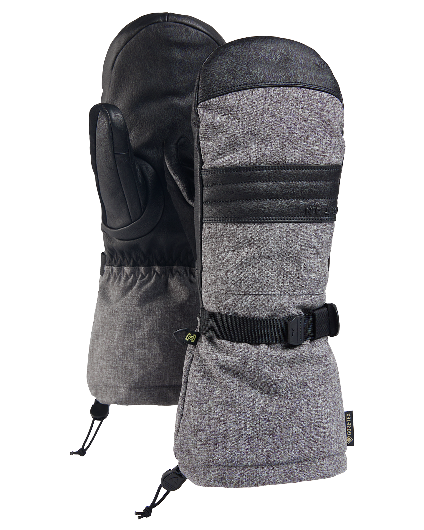 Burton Men's Gore-Tex Warmest Mittens - Gray Heather Men's Snow Mittens - Trojan Wake Ski Snow