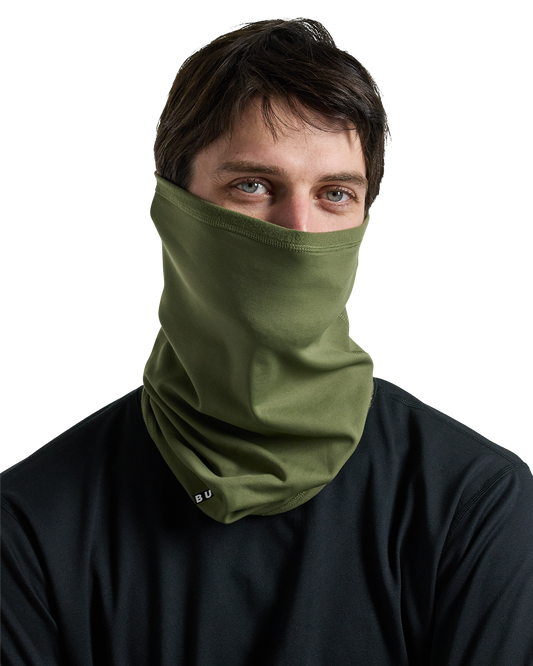 Burton Men's Heavyweight Neckwarmer - Forest Moss Men's Neck Warmers & Face Masks - Trojan Wake Ski Snow
