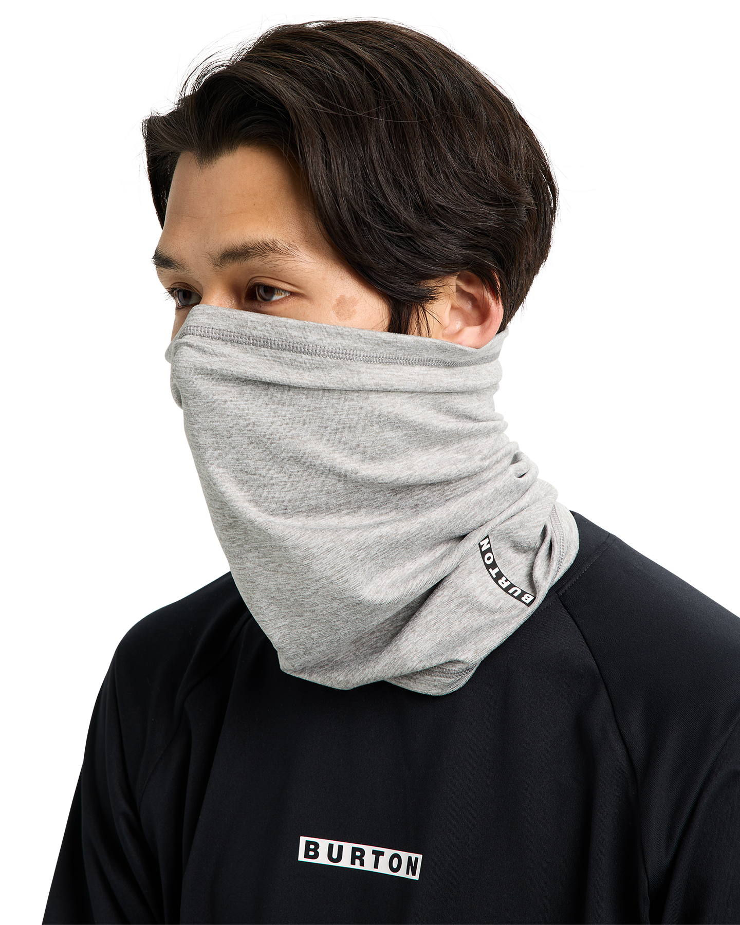 Burton Men's Midweight Neck Warmer - Gray Heather Men's Neck Warmers & Face Masks - Trojan Wake Ski Snow