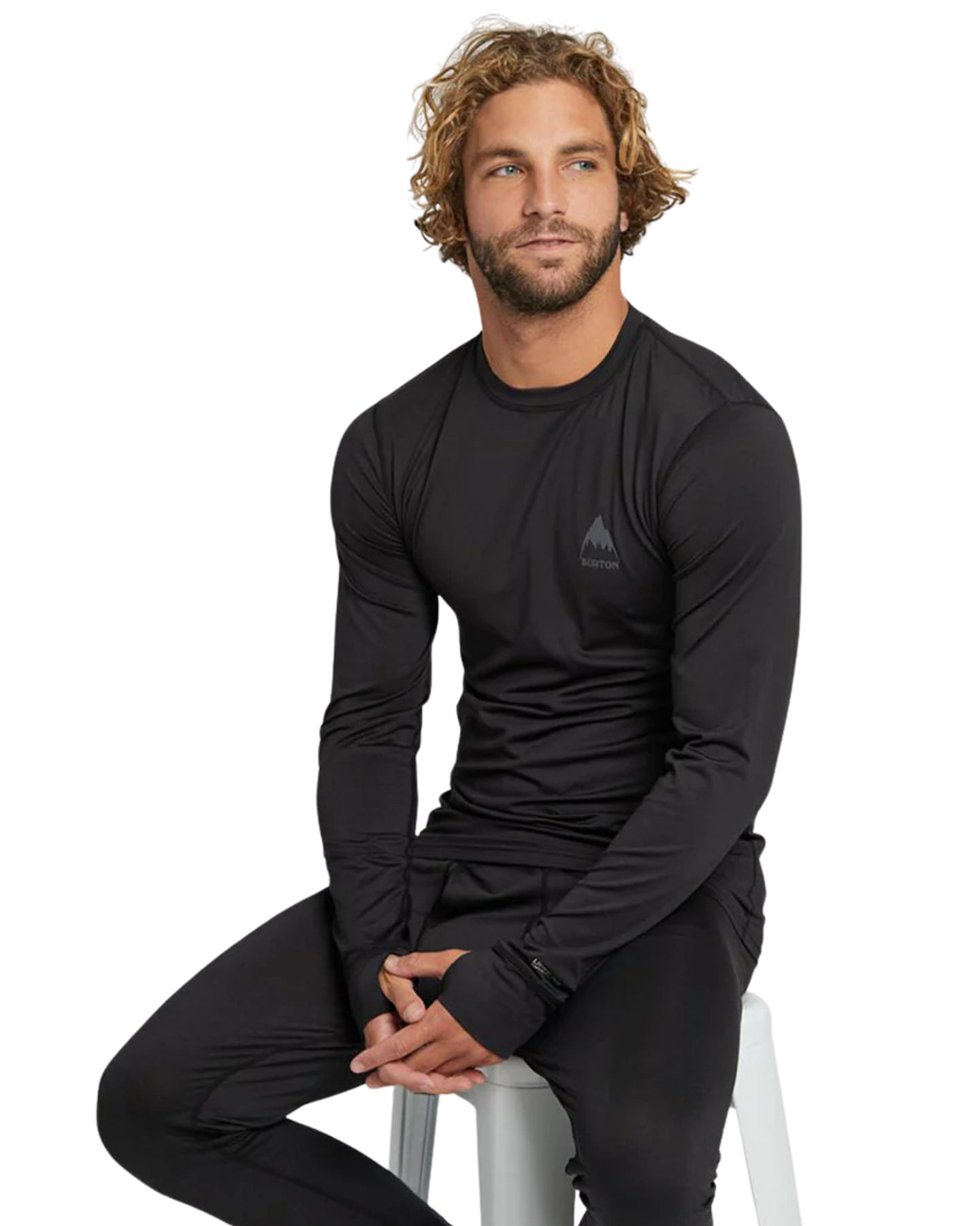 Burton Men's Lightweight X Base Layer Crewneck Men's Thermal Tops - Trojan Wake Ski Snow