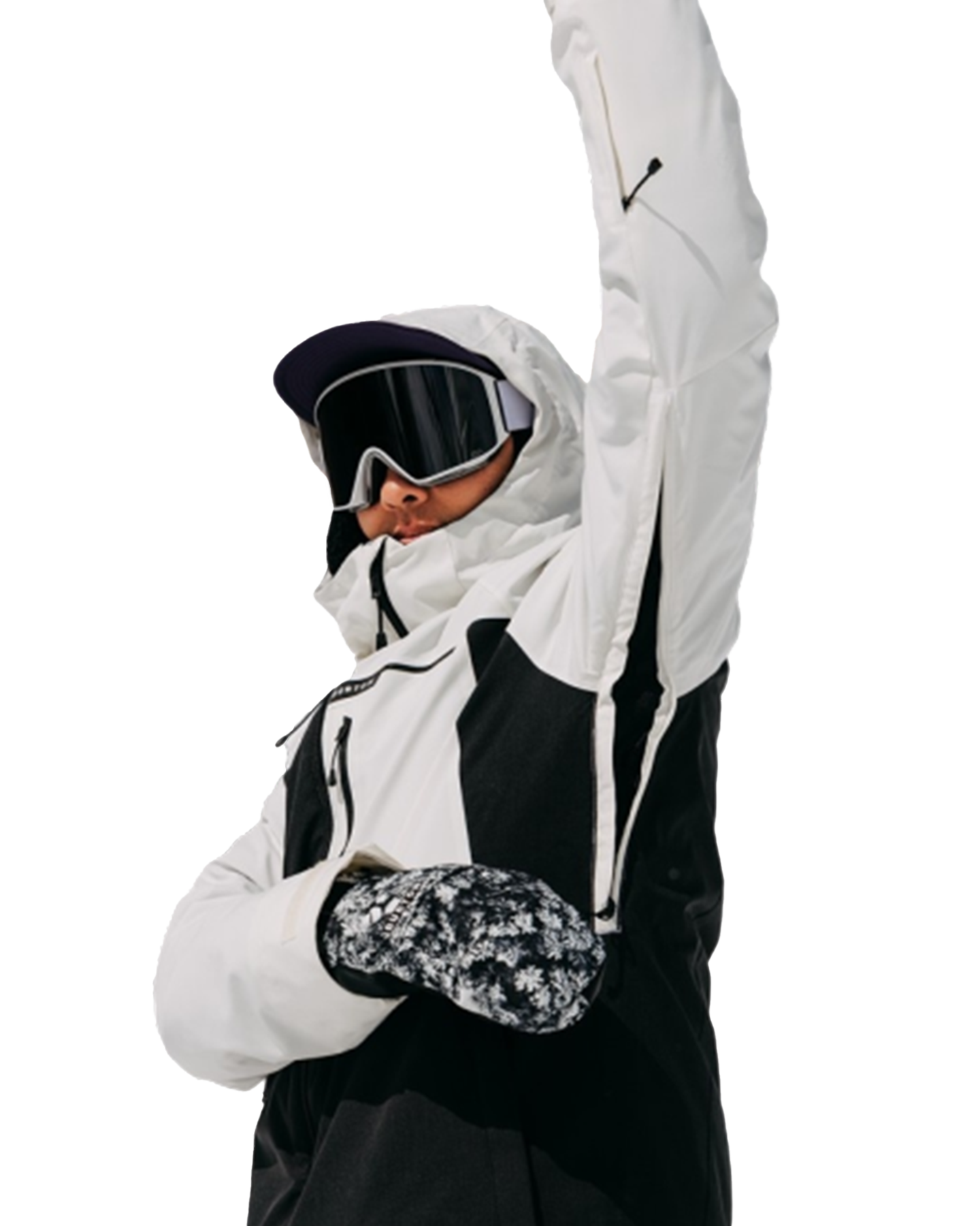 Burton Men's Lodgepole 2L Snow Jacket - Stout White/True Black Men's Snow Jackets - Trojan Wake Ski Snow