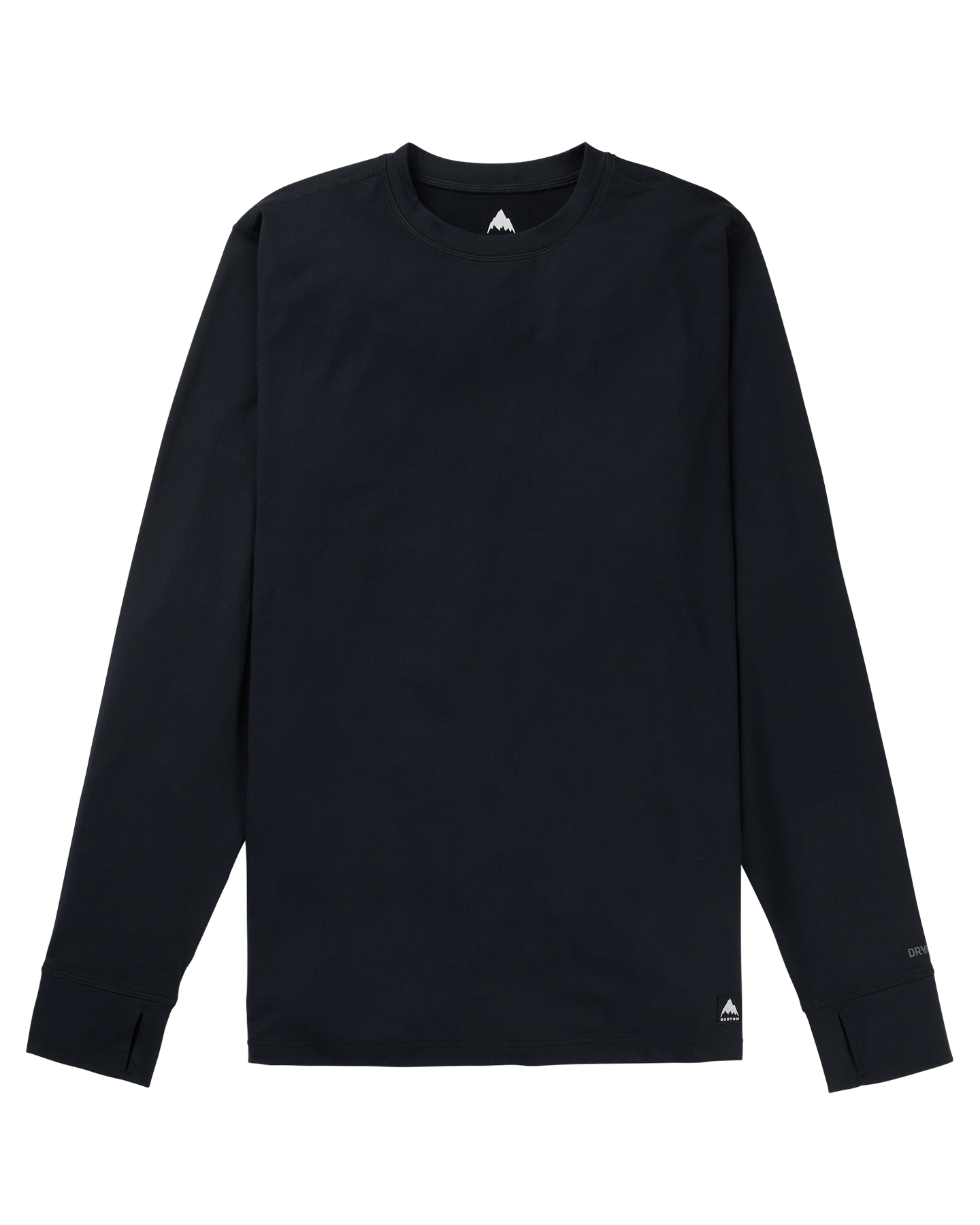 Burton Men's Midweight Base Layer Crewneck - True Black Men's Thermal Tops - Trojan Wake Ski Snow