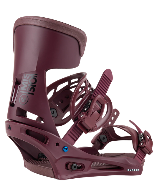 Burton Men's Mission Re:Flex Snowboard Bindings - Almandine (M) Men's Snowboard Bindings - Trojan Wake Ski Snow